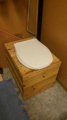 composting toilet in a box